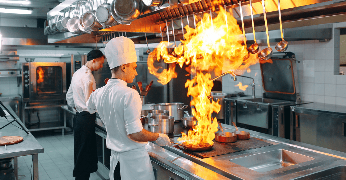 commercial kitchen fire