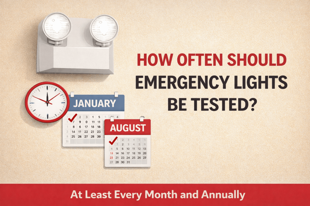 how often should emergency lights be tested